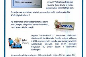 Rendőrségi tanácsok az online biztonságért